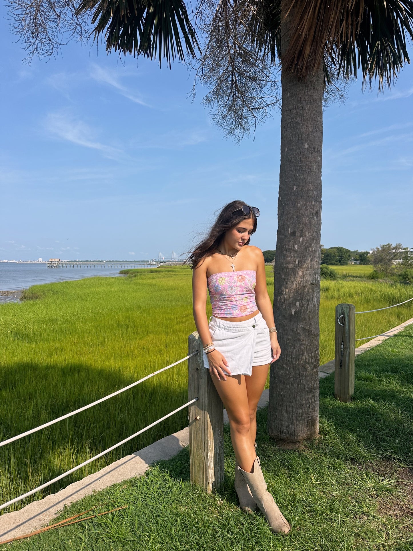 Wildflower Bouquet Strapless Top