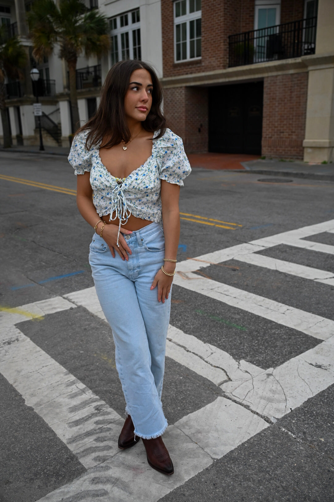 Fields of Happy Floral Top