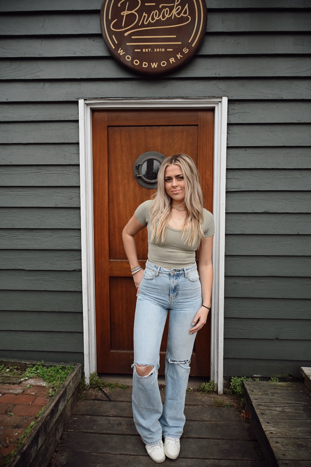 Pretty Little Thing Crop Top (Light Moss)