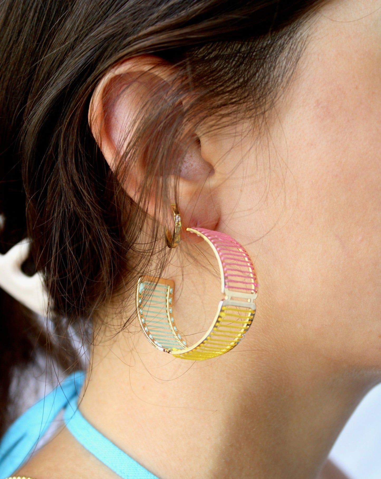 Pastel Geometric Hoops