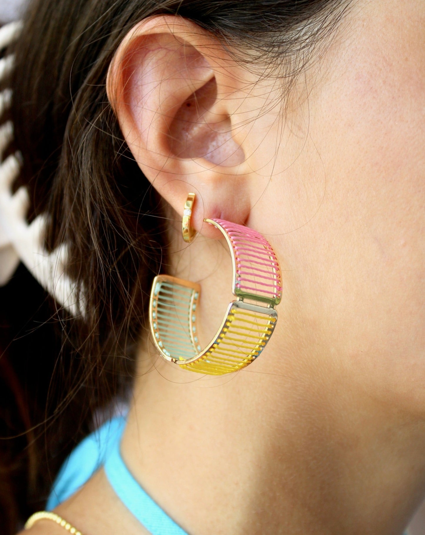 Pastel Geometric Hoops