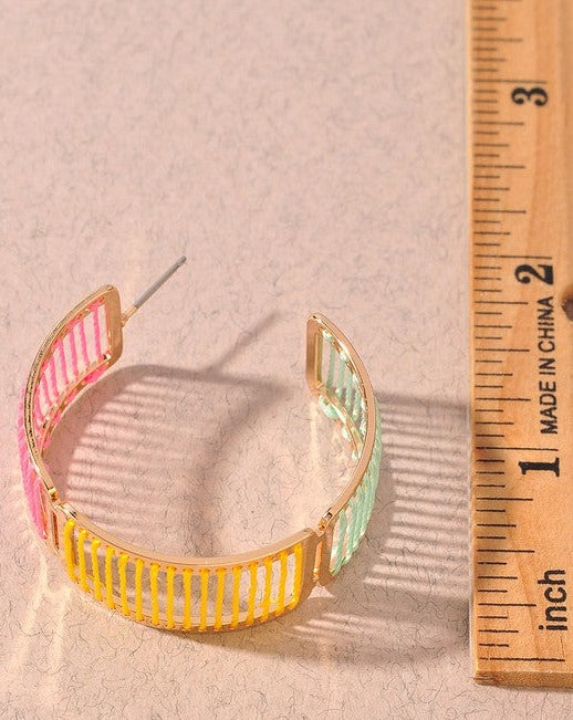 Pastel Geometric Hoops