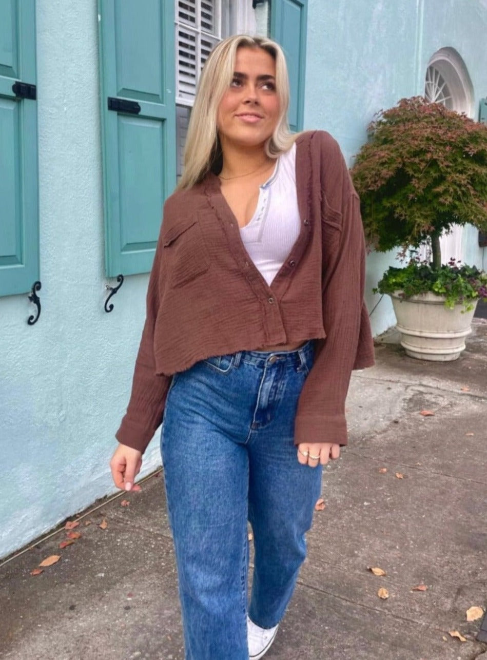 Cute and Casual Chocolate Top