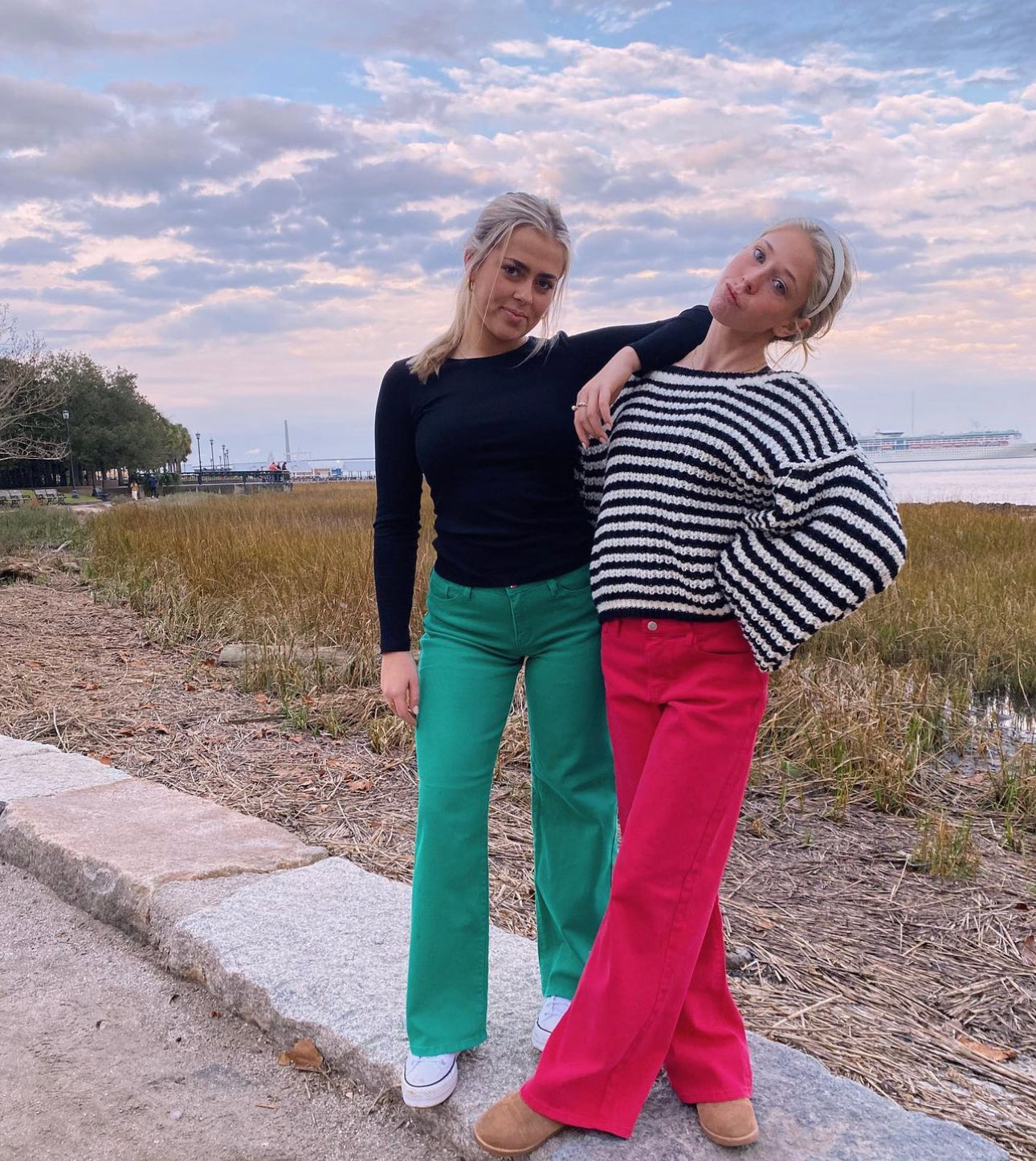 Pop of Color Pink Jeans