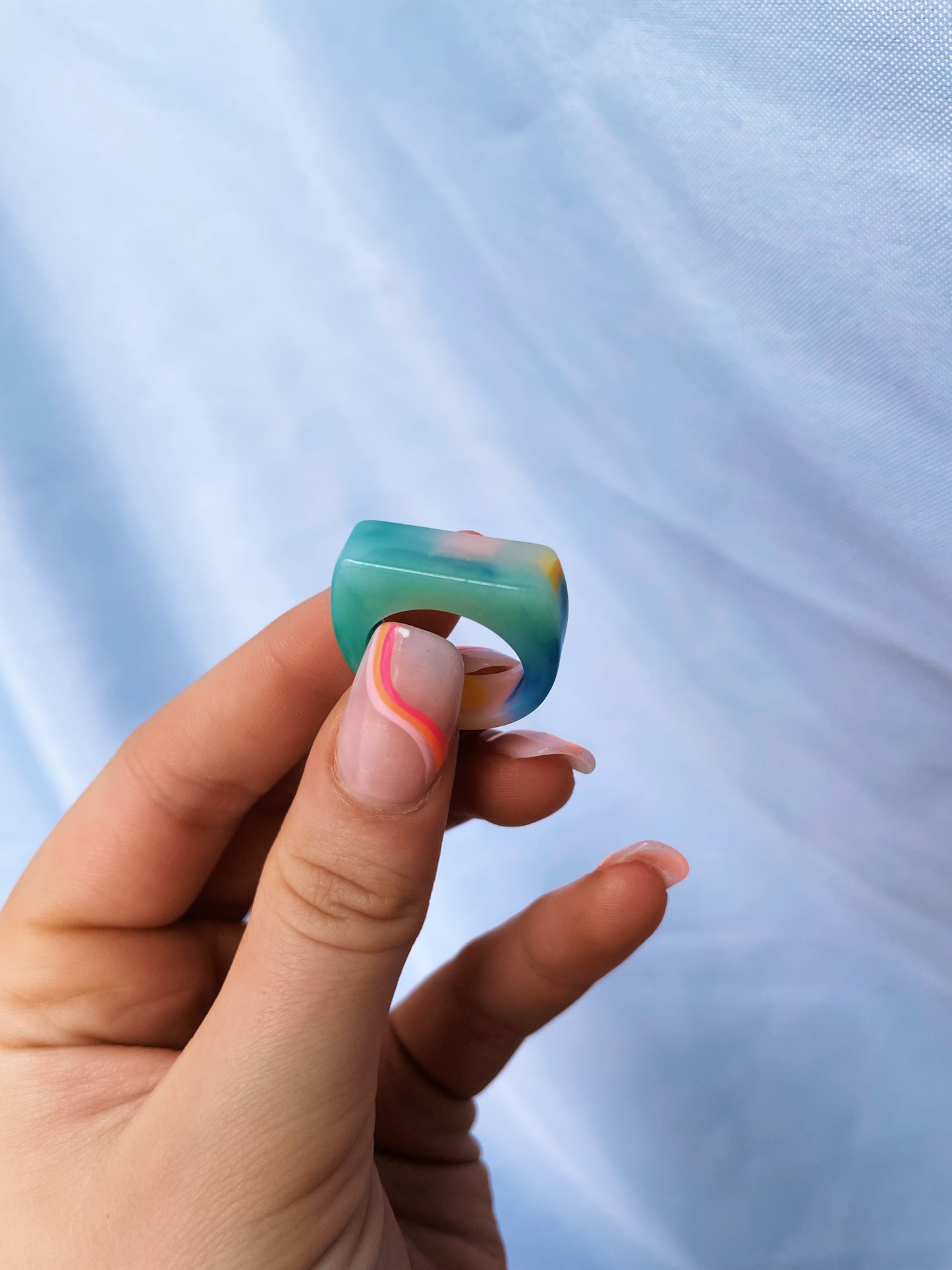 Color Splash Resin Ring