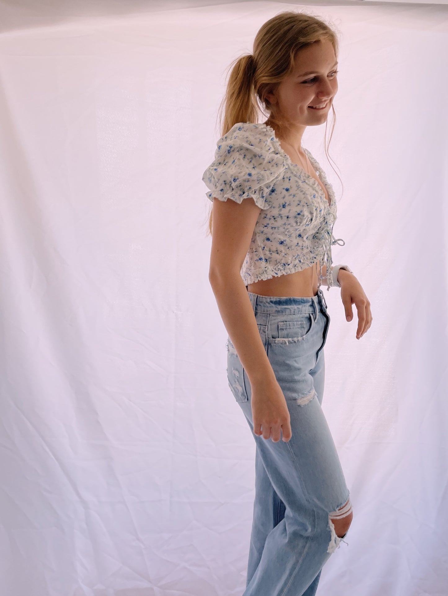 Fields of Happy Floral Top