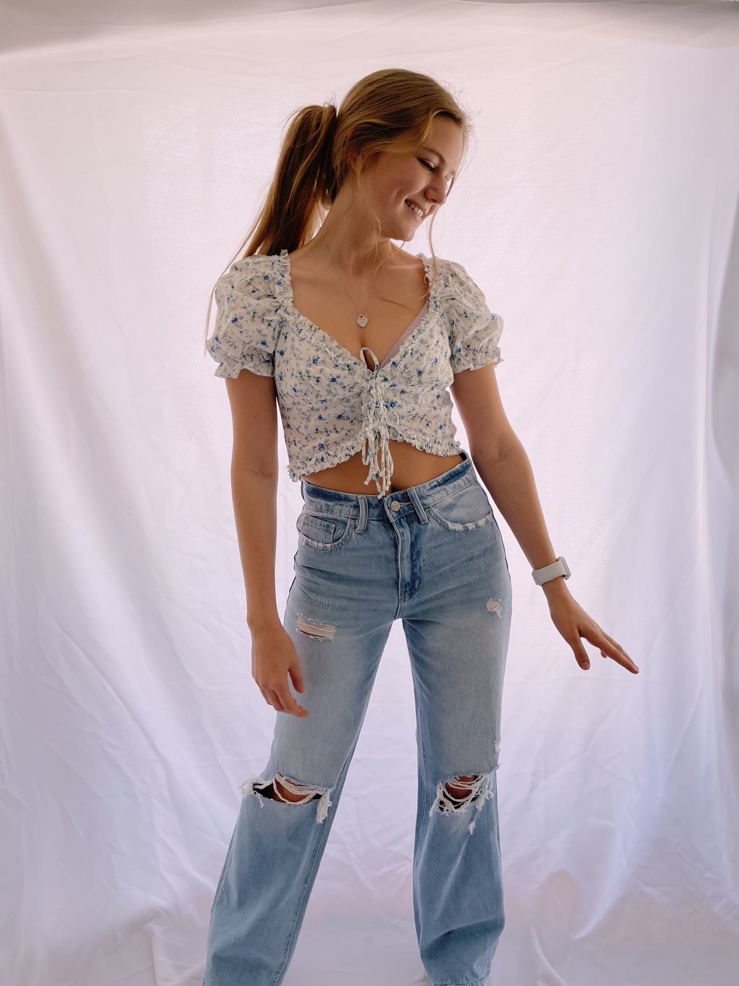 Fields of Happy Floral Top