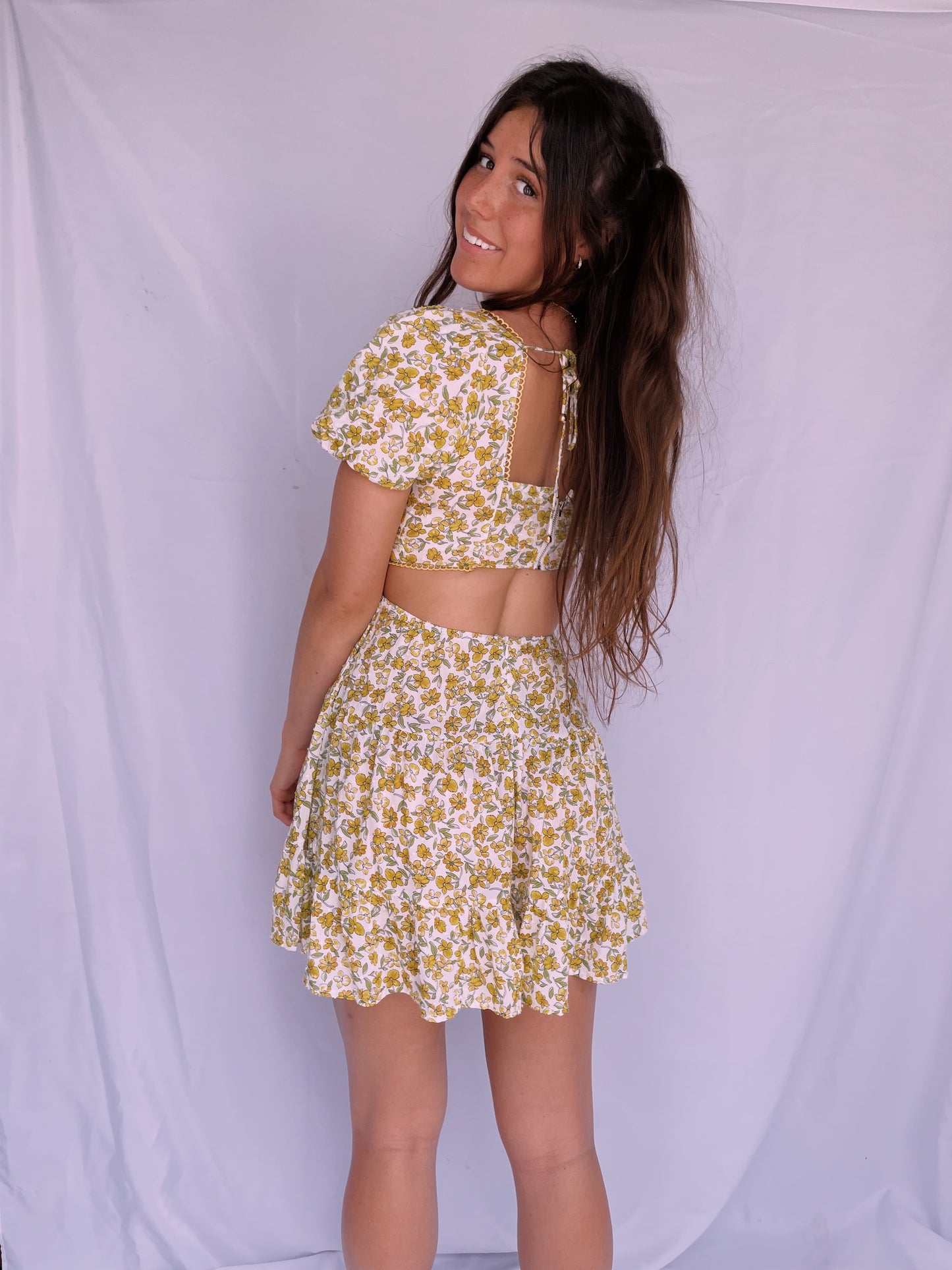 It's Ok To Stare Yellow Floral Dress