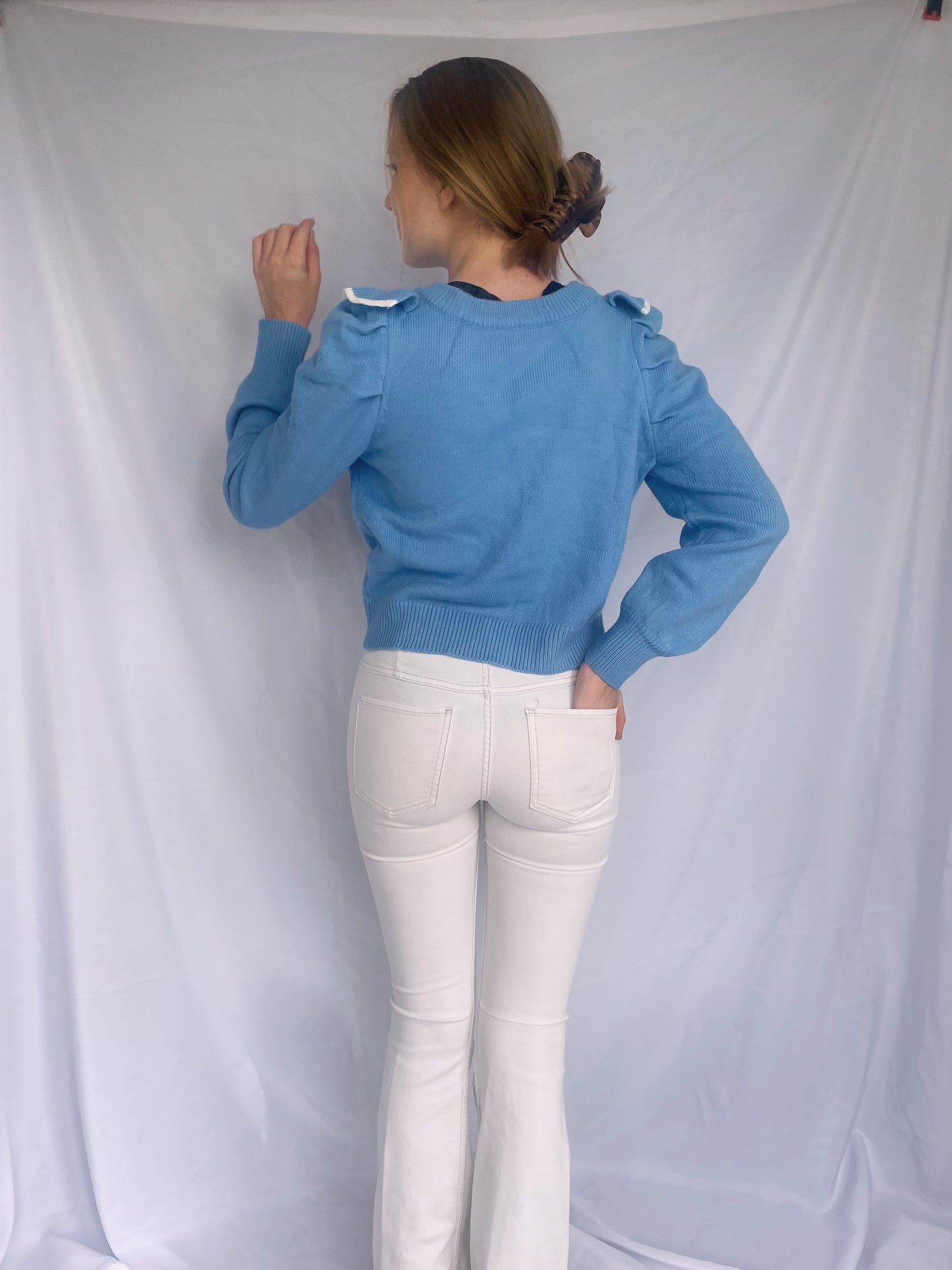 Ruffle Trim Sweater