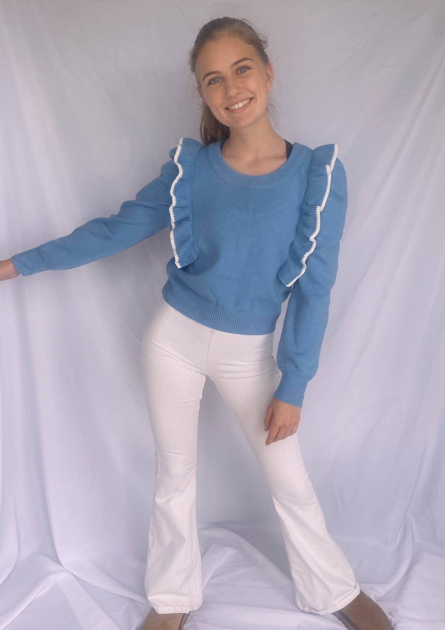 Ruffle Trim Sweater