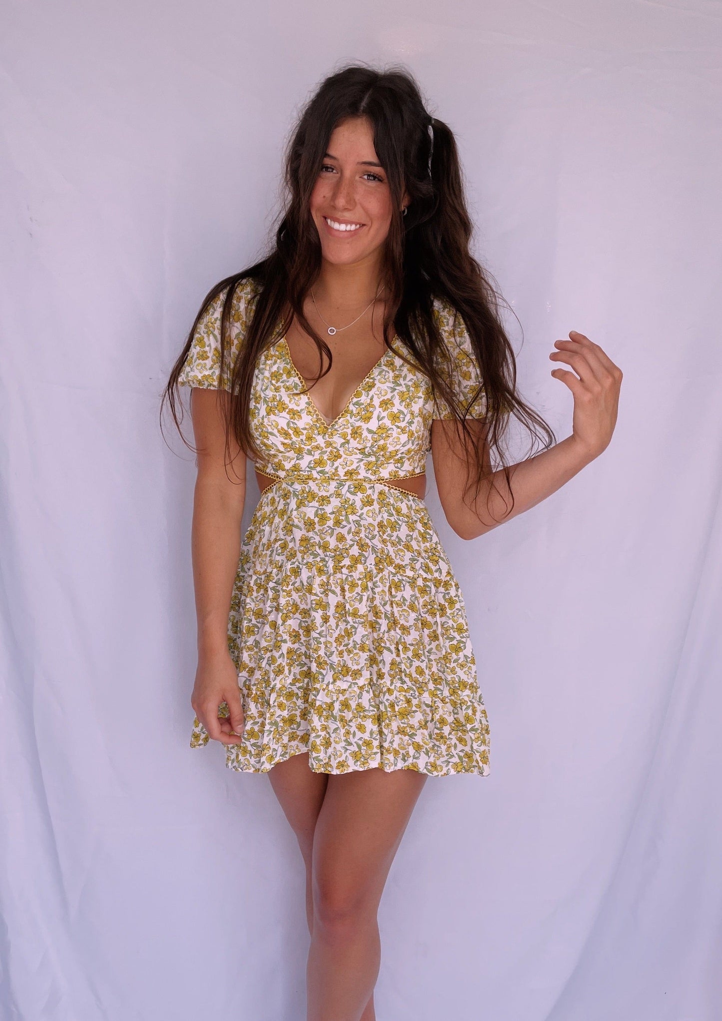 It's Ok To Stare Yellow Floral Dress