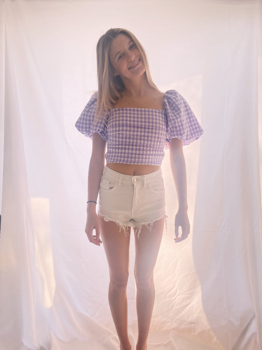 Good-bye Winter Gingham Top