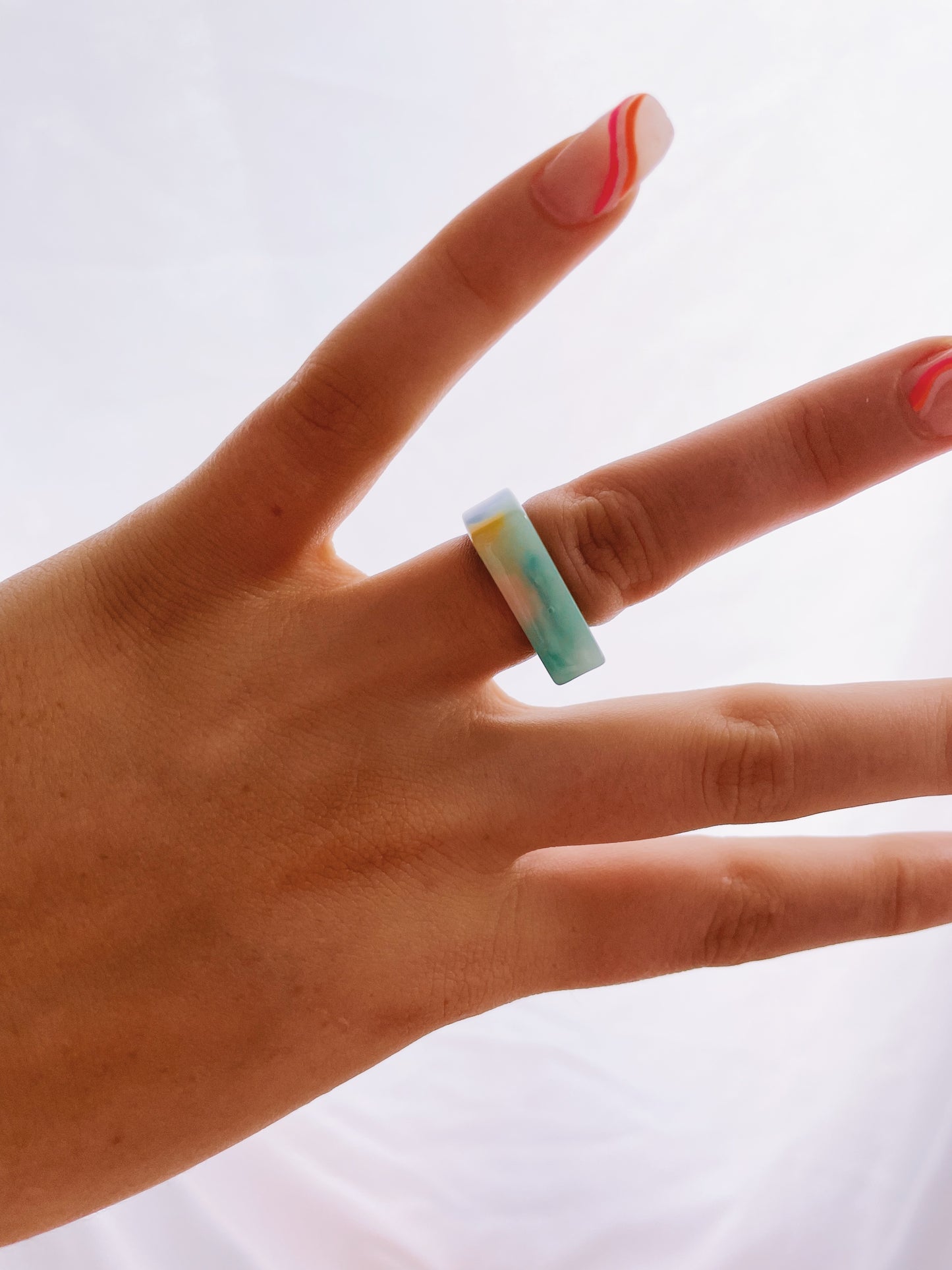 Color Splash Resin Ring