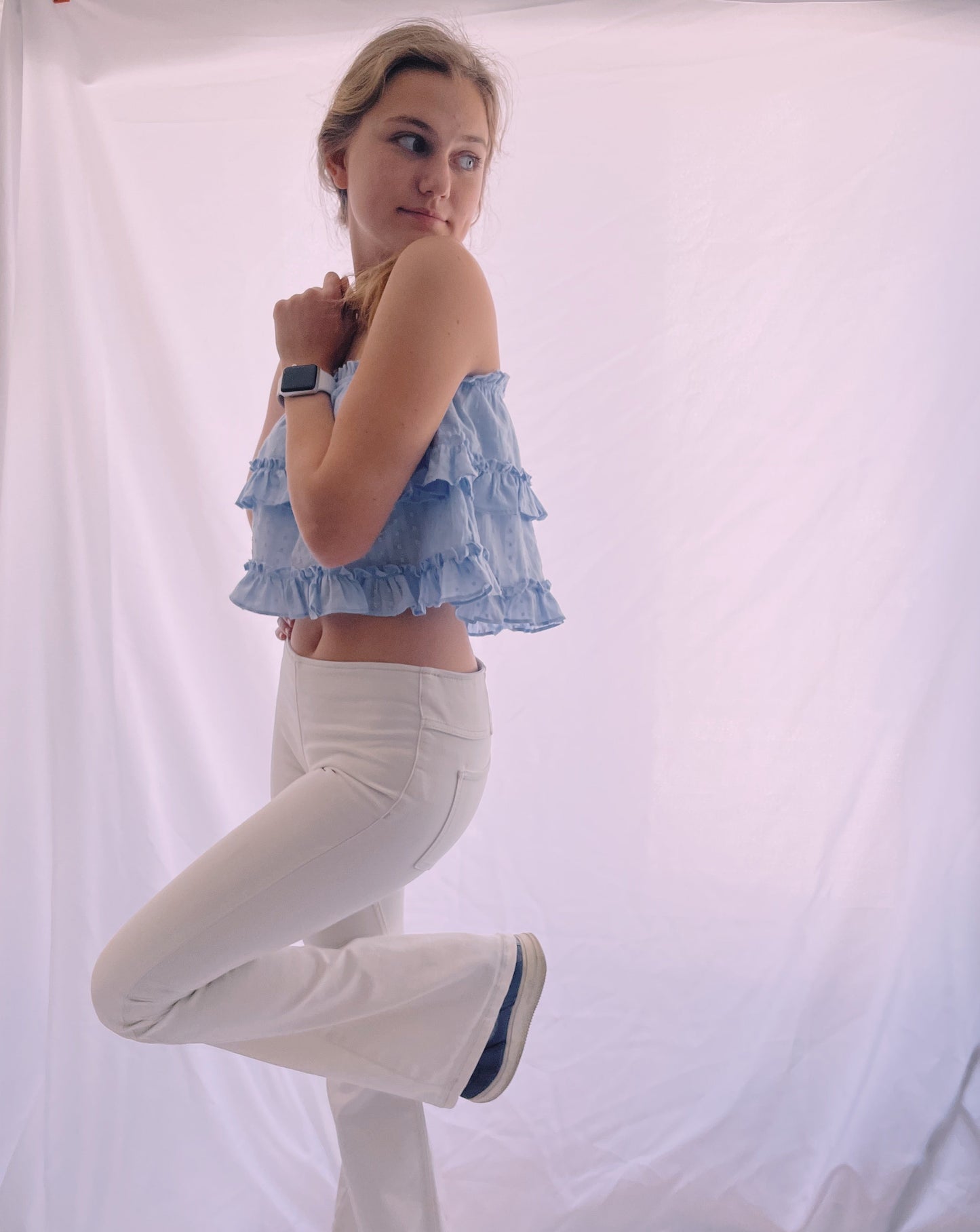 No Hesitation Blue Strapless Top