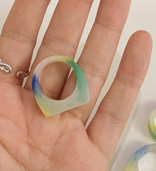 Color Splash Resin Ring
