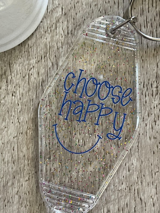 Choose Happy Keychain