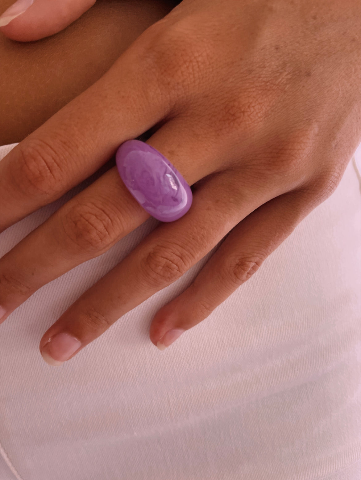 Purple Blaze Resin Ring