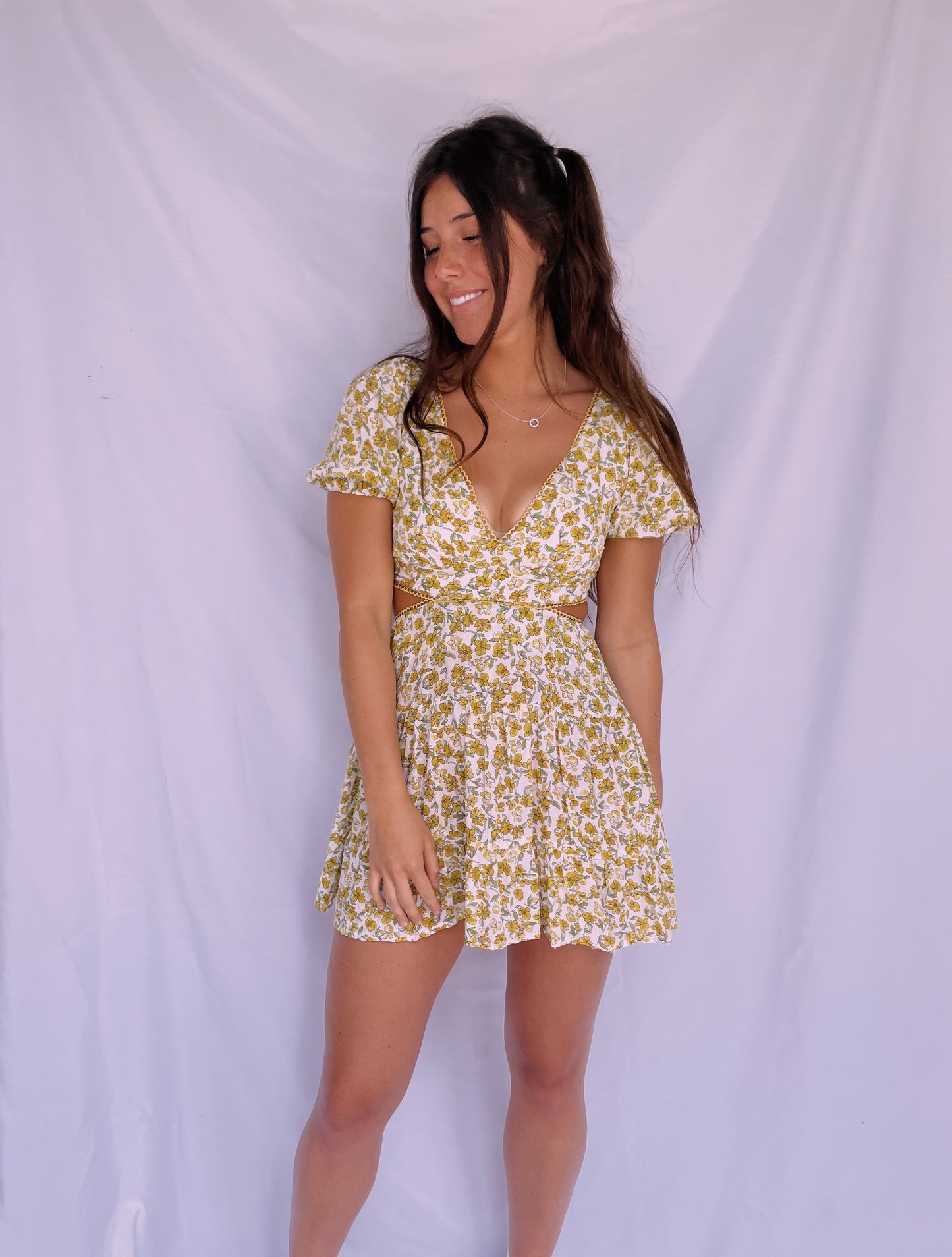It's Ok To Stare Yellow Floral Dress