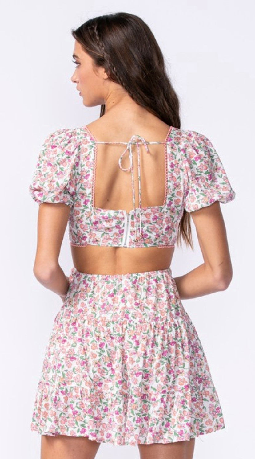 It's Ok To Stare Pink Floral Dress